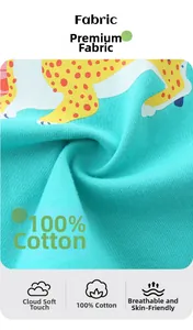 Close-up of soft 100% cotton fabric with breathable texture and yellow leopard print