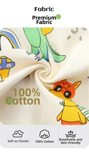 Détail du tissu 100% coton pour t-shirt garçon avec texture tricotée douce et aérée