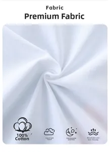 Vue détaillée du tissu blanc 100% coton avec texture en maille douce pour enfants