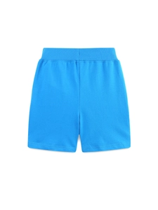 Boys Summer Casual 100% Cotton Shorts Embroidered Tropical Fish Pattern Elastic Drawstring Waist Kids Sports Bottoms Beach Vacation Clothes