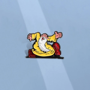 Vintage Cartoon Mr Natural Enamel Pin Brooch Funny Wizard Old Man Yellow Robe Alloy Badge For Backpack Clothes Accessories