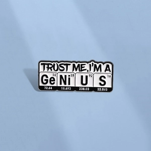 Trust Me I'm A Genius Enamel Pin Chemistry Periodic Table Brooch Alloy Badge Science Geek Gift For Backpack Jacket Top