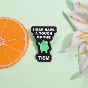 Funny Cartoon Frog Middle Finger Alloy Enamel Brooch Personalized Letter Pin Badge For Backpack Clothing Decor Unisex Jewelry