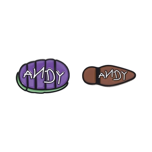Rugby theme enamel pins set with ANDY signature and Toy Story inspired design
