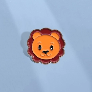Cute Cartoon Lion Enamel Pin Alloy Brooch Funny Animal Badge Jewelry Gift For Students Backpack Clothing Decoration