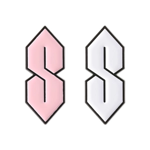 90s Weird Cool S enamel pin set in pink and white colors for streetwear fashion