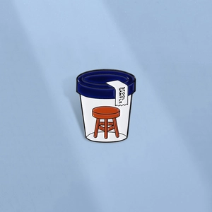 Lustige Stool Sample Emaille Pin Kreatives Medizinisches Wortspiel Probenflasche Brosche Zinklegierung Cartoon Abzeichen Schmuck