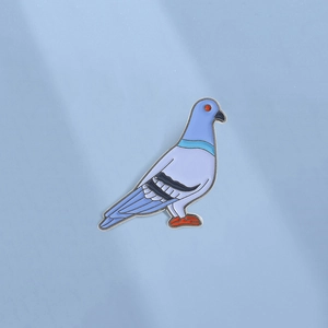 Cartoon Blaue Taube Emaille Brosche Pin Zinklegierung Tier Vogel Reversnadel Für Kleidung Dekor Taille Anpassung Schmuck