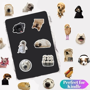 50 funny cartoon dog stickers waterproof decals for Kindle laptop and luggage DIY decor
