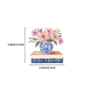 Macro view of Mediterranean aesthetic sticker showing dimensions for DIY decoration