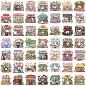 50 pieces of cartoon store graffiti stickers for laptop and guitar DIY decoration