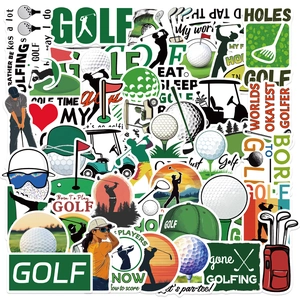Adesivi Golf Cartoni Animati in PVC Impermeabile Sport Graffiti Decalcomanie per Laptop Valigia Chitarra DIY Decorazione