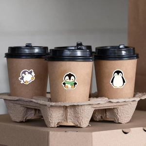 Rouleau d'autocollants pingouins mignons pour scrapbooking et tasses à café décor