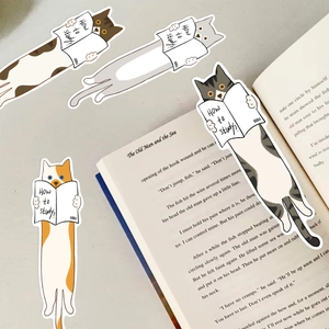 Kreatives Set aus Katzen-Lesezeichen mit vier verschiedenen Katzenmotiven für Lesebegeisterte