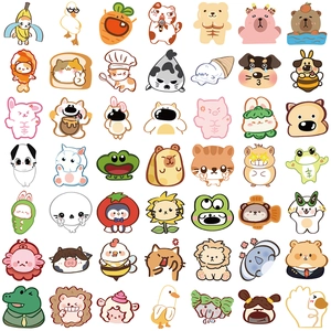 Collection of 50 cartoon animal graffiti stickers for DIY laptop and luggage decoration