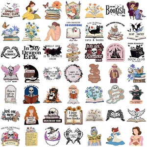 50 pegatinas bookish impermeables para portátil y guitarra en varios diseños de dibujos