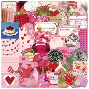 Y2K Girlhood Pink Theme Graffiti Stickers Waterproof PVC Decorative Decals For Guitar Laptop Luggage Scrapbooking DIY Stickers