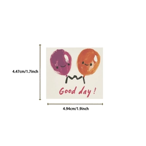 Vue détaillée d'un autocollant ballon mignon de 4,9 cm avec texte Good Day pour décor DIY