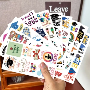 Waterproof graduation temporary tattoos set with Class of 2022 designs and motifs
