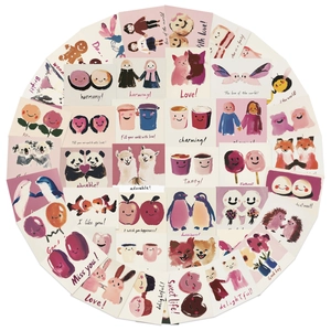 Détails d'autocollants Love mignons dessinés à la main pour ordinateur et décoration DIY