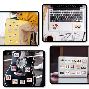 50 autocollants LOVE mignons dessinés à la main pour guitare et ordinateur, imperméables
