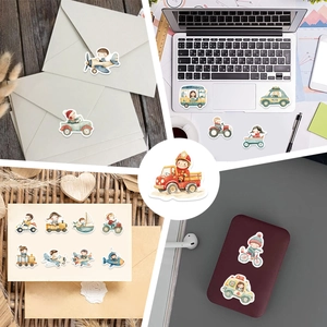 50pcs waterproof cartoon vehicle stickers for decorating laptops and luggage