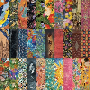 Artistic oil painting bookmarks featuring world famous classic art masterpieces