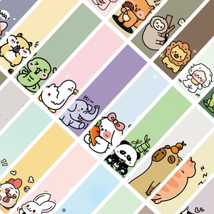 Dettagli di segnalibri con simpatici animali tra cui illustrazioni di criceto e panda