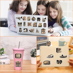 50pcs Steampunk mechanical graffiti stickers for laptop, guitar and luggage decor