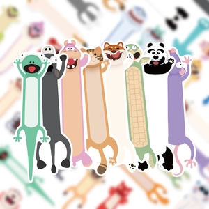 Set van acht creatieve cartoon dieren bladwijzers met lang lichaam voor DIY decoraties