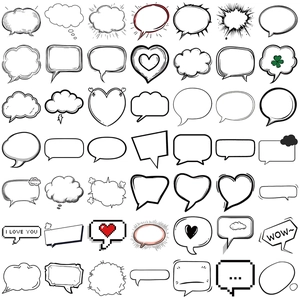 Set of 50 black and white bubble graffiti stickers for DIY laptop and guitar decor