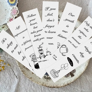 Inspirational Quotes Paper Bookmarks Black And White Hand Drawn Illustration Artistic Book Marks For Reading Journaling DIY