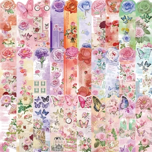 30 pieces of vintage butterfly and floral bookmarks for DIY scrapbooking and creative journals