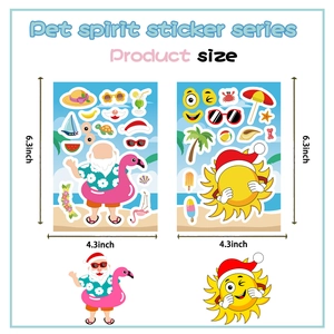 Autocollants DIY Noël Hawaï pour scrapbooking et coques de téléphone aux couleurs vives