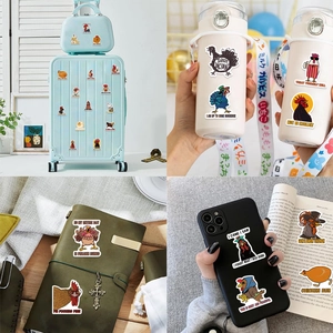 50pcs cartoon chicken doodle stickers for decorating luggage laptop and guitar
