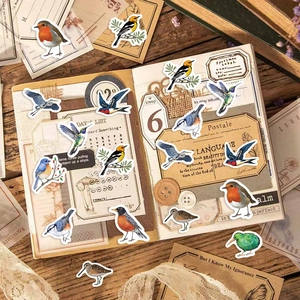 500pcs realistic bird stickers roll for journaling scrapbooking and envelope sealing