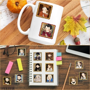 Lot de 50 Autocollants d'Art Cartoon pour Guitare Portable et Décoration DIY
