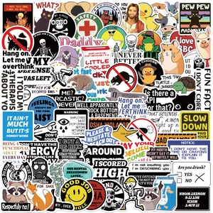 Funny Prank Meme Stickers Waterproof PVC Vinyl Decals For Laptop Luggage Water Bottle Scrapbooking Assorted Humorous Stickers