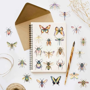 50 pieces of transparent insect PET stickers for scrapbooking and laptop decoration