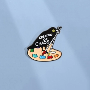 Kreative Künstler Vogel Krähe Palette Emaille Pin Chaos Schöpfer Legierung Brosche Für Rucksack Kleidung Dekor Schmuck