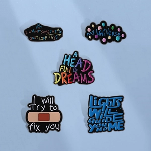 Inspirational Quotes Enamel Brooch Pin Set Zinc Alloy Letter Badge For Clothing Backpack Decoration Unisex Fashion Jewelry Accessory