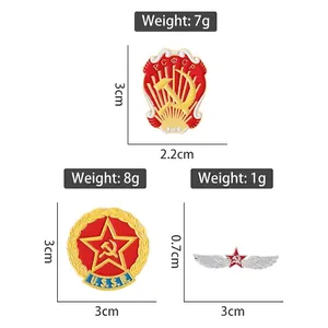 Set de pin's soviétiques URSS avec étoile rouge, marteau et faucille en émail et métal