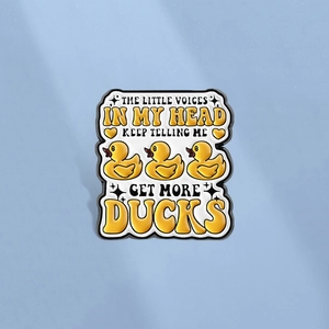 Funny Enamel Pin Little Yellow Duck Slogan Alloy Badge Jewelry For Backpack Denim Jacket Decor Gift Women Men Brooch