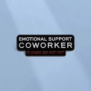 Lustige Emotionale Unterstützung Kollege Emaille Pin Zinklegierung Büro Humor Brosche Abzeichen Nicht Streicheln Sozialer Warnhinweis