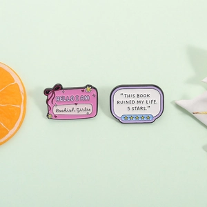 Funny Bookish Enamel Pins This Book Ruined My Life 5 Stars Bookish Girlie Alloy Brooches Literary Style Badges For Readers