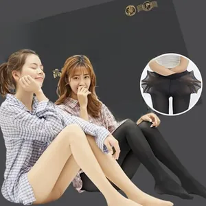 Close-up of high-elasticity nude and black stockings with anti-snag and scratch resistance