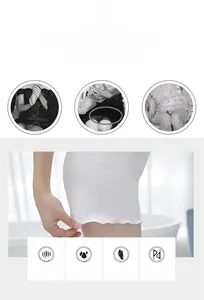 Detail of white ice silk safety shorts featuring breathable bubble texture and ruffle edges