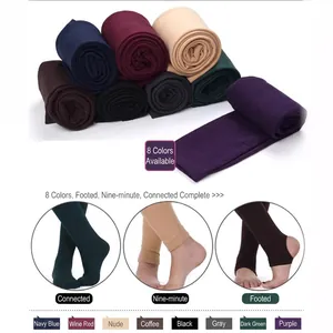 Thick brushed thermal leggings for women available in eight colors and three foot styles