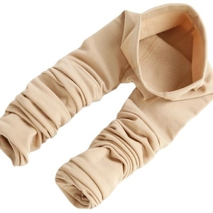 Flesh-colored high-elastic thermal leggings with thick fleece lining for winter warmth