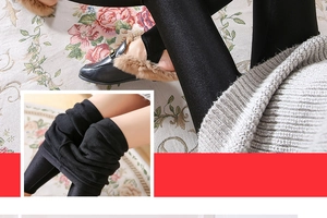 Detailed view of glossy stirrup leggings showing thick warm fleece lining texture